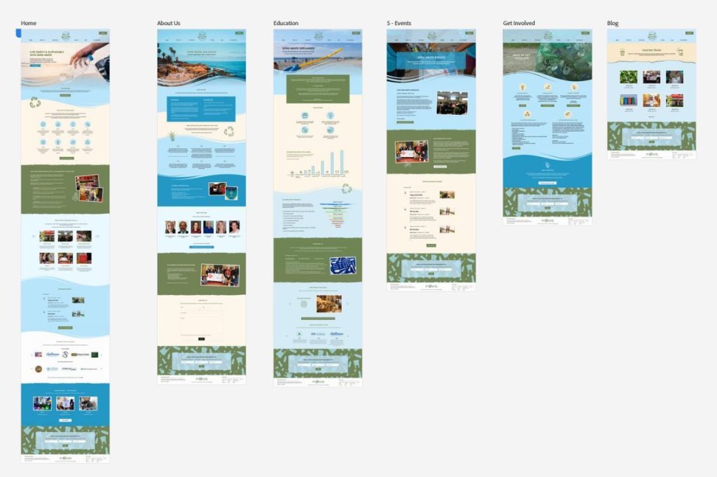 The ZWSD mockup design by Michelle