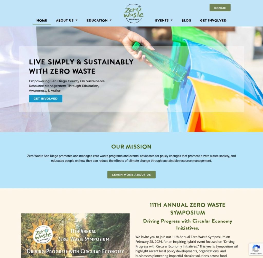 ZWSD new homepage screenshot