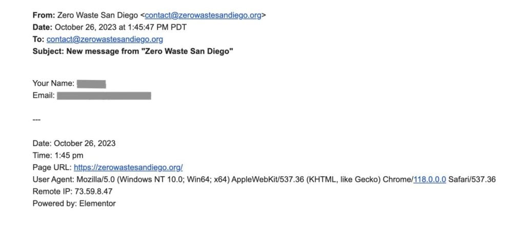 Incoming message with no message body