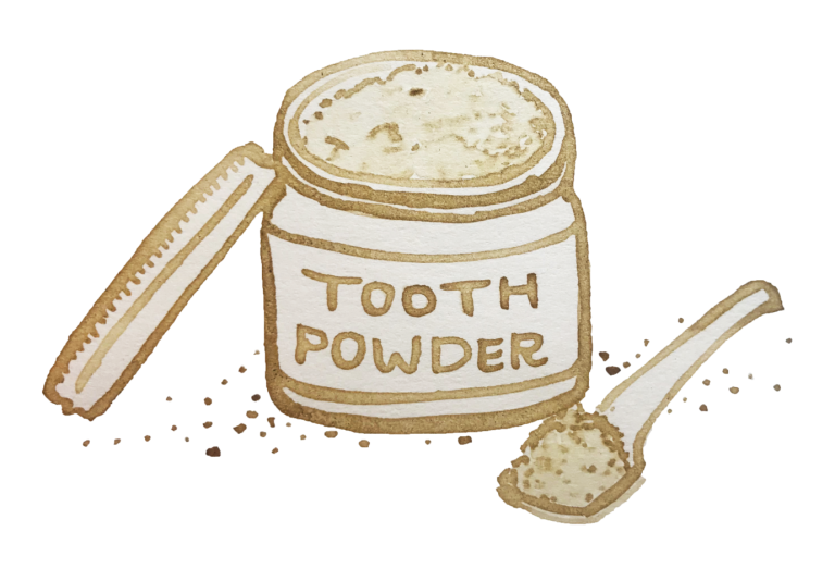 Image: tooth powder (coffee paint)